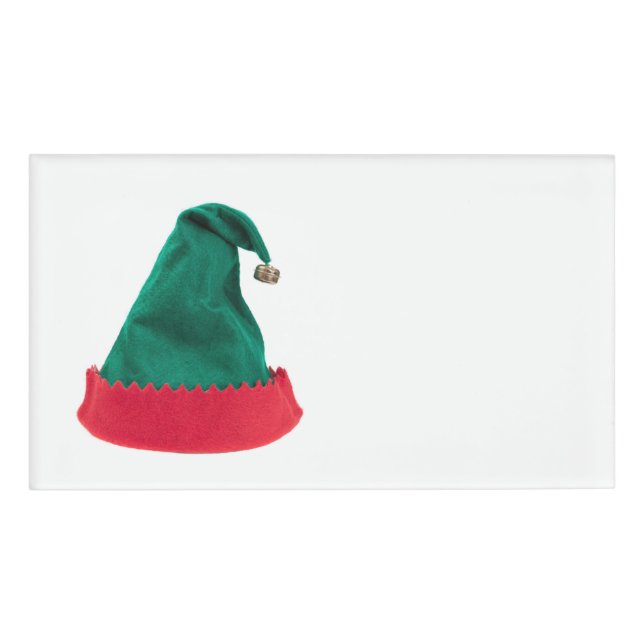 Christmas Elf Hat Namenschild (Vorderseite)