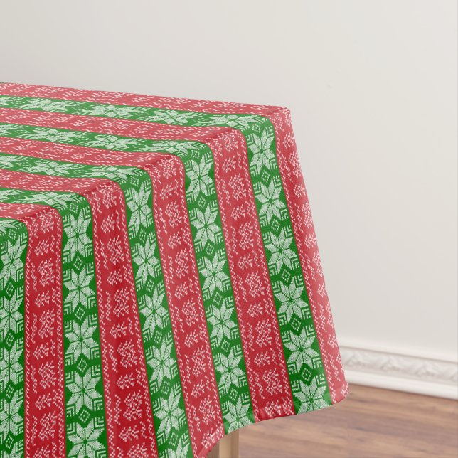 Christmas embroidered Snowflakes, Christmas trees, Tischdecke (Beispiel)