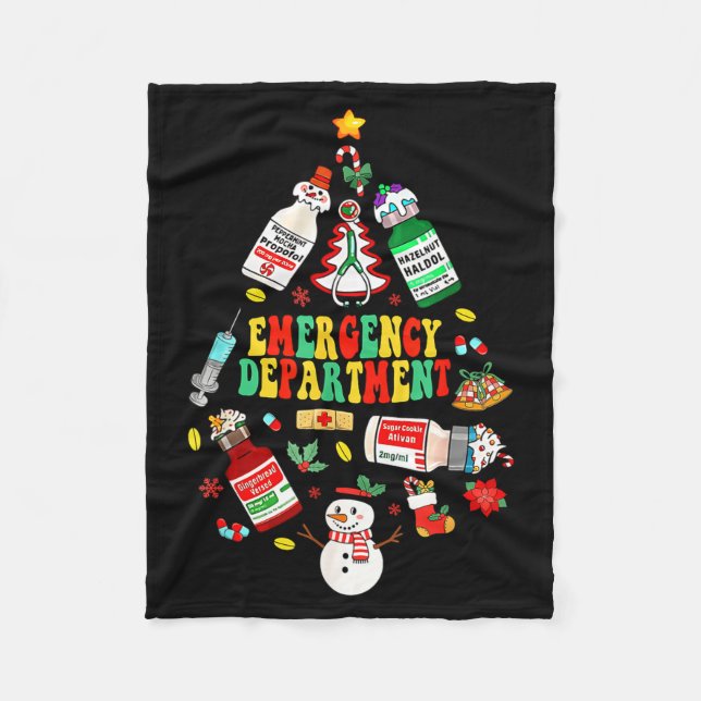 Christmas Emergency Room Er Rn Nurse Department He Fleecedecke (Vorderseite)