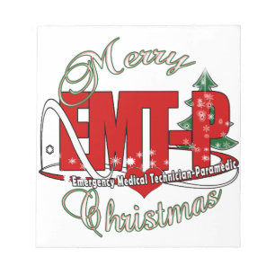 CHRISTMAS EMT-P Emergency Medical Tech Paramedizin Notizblock