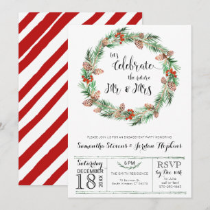 Christmas Engagement Party Invitation