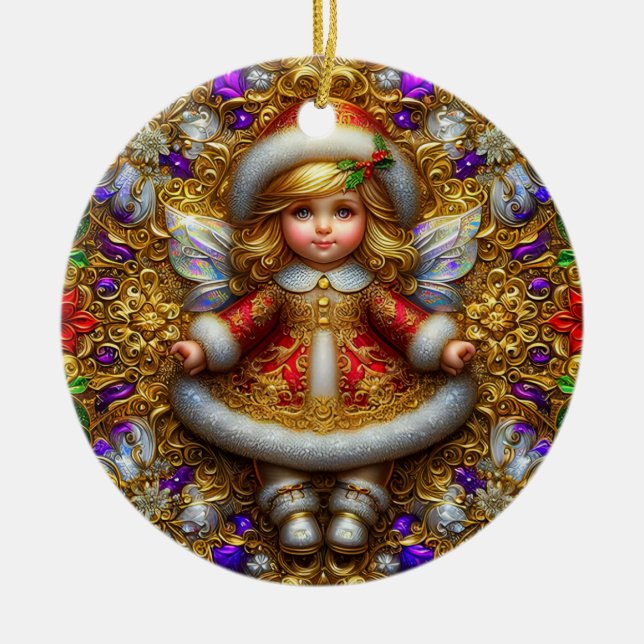 CHRISTMAS ~ Engel 19. Jahrhundert ~ Keramik Ornament (Vorne)