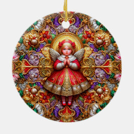 CHRISTMAS ~ Engel 19. Jahrhundert ~ Keramik Ornament