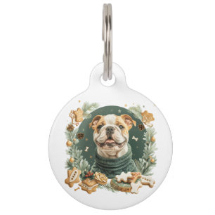 Christmas English Bulldog Haustiermarke