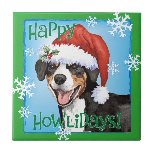 Christmas Entlebucher Fliese (Vorderseite)