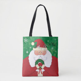 Christmas Eve Santa Monogram Tasche