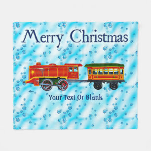 Christmas Express - Frohe Weihnachten Fleecedecke