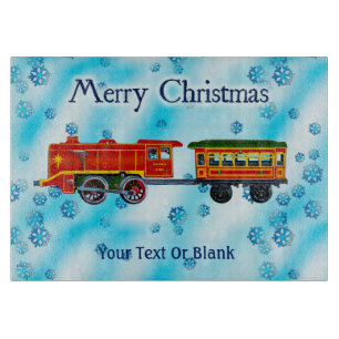 Christmas Express - Frohe Weihnachten Schneidebrett