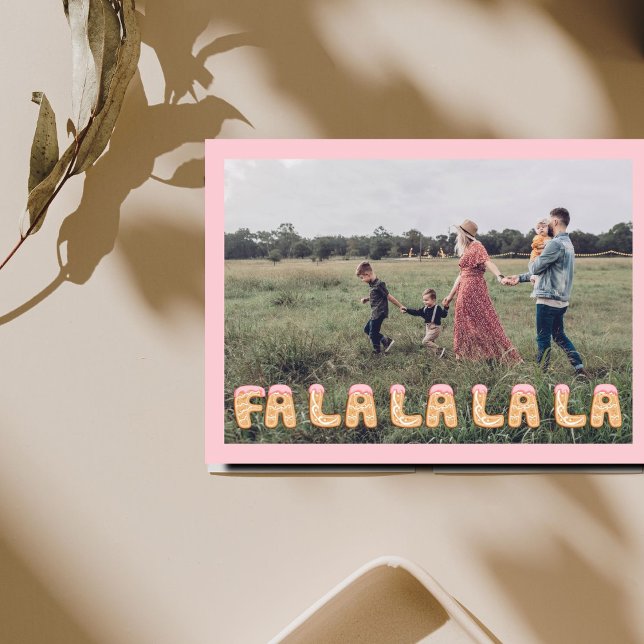 Christmas Fa La La La Gingerpain Carte photo (Créateur téléchargé)