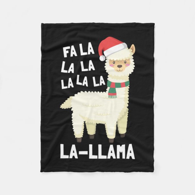 Christmas Fa La Llama Essential Fleecedecke (Vorderseite)