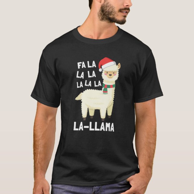 Christmas Fa La Llama T-Shirt (Vorderseite)