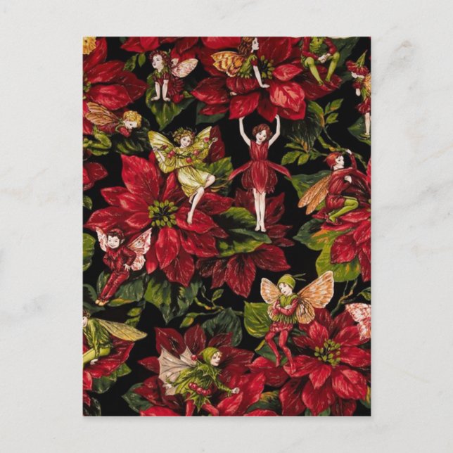 CHRISTMAS FAIRIES FEIERTAGSPOSTKARTE (Vorderseite)