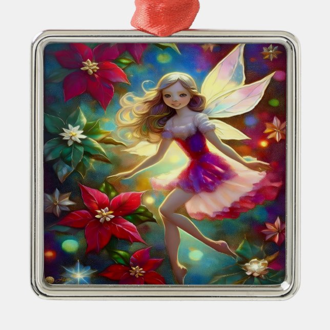 Christmas Fairy Collection - Ash Blonde Hair Ornament Aus Metall (Vorne)