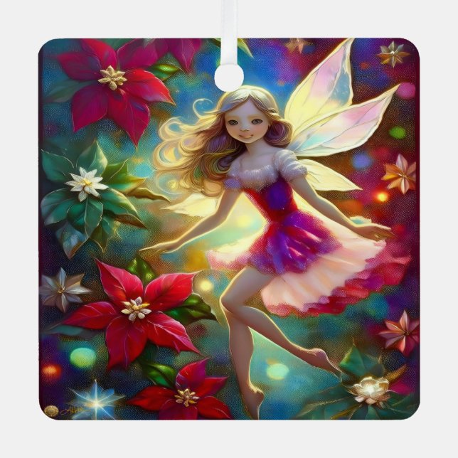 Christmas Fairy Collection - Ash Blonde Hair Ornament Aus Metall (Vorderseite)