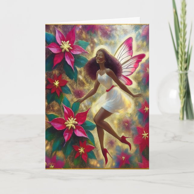 Christmas Fairy Collection - Auburn Natural Hair Karte (Vorderseite)