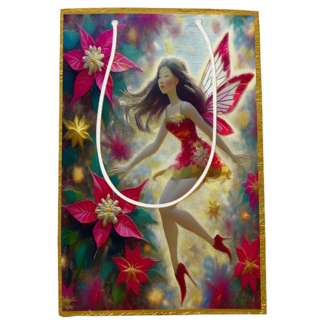Christmas Fairy Collection - Dark Brown Hair Mittlere Geschenktüte (Vorderseite)