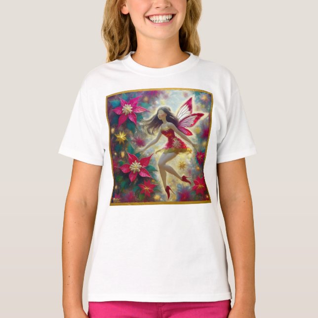 Christmas Fairy Collection - Dark Brown Hair T-Shirt (Vorderseite)