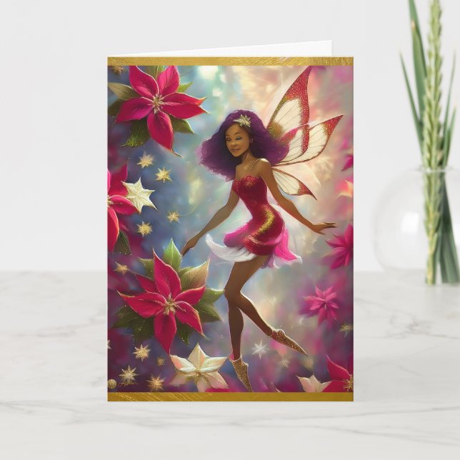 Christmas Fairy Collection Plum Tint Natural Hair Karte (Vorderseite)