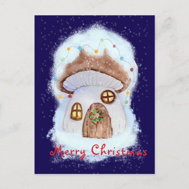 Christmas fairy house postkarte (Vorderseite)