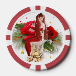 Christmas Fairy rPoker Chip