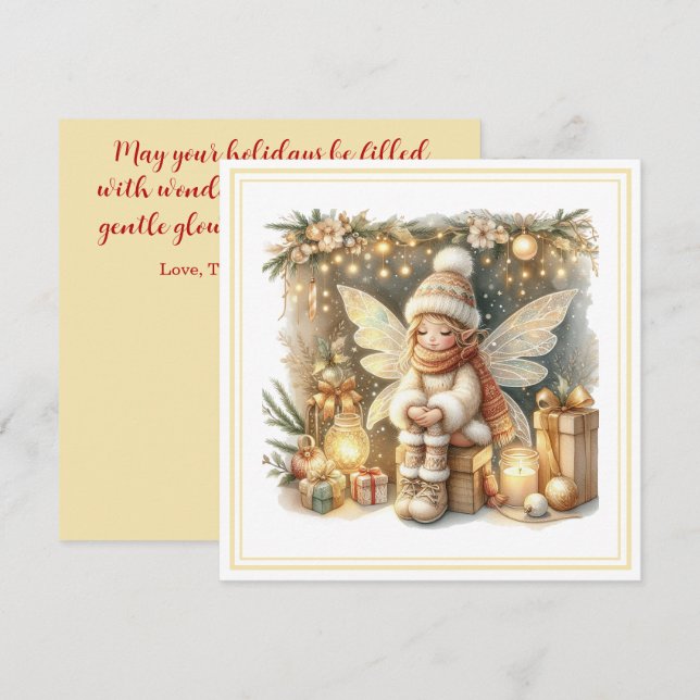 Christmas Fairy – Whimsical Winter Holiday Card (Vorne/Hinten)