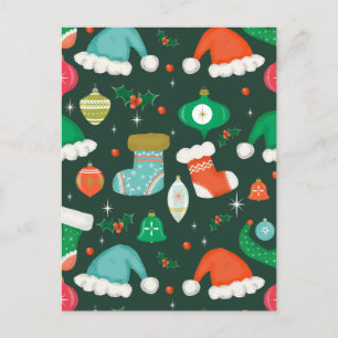 Christmas Falala Green Feiertagspostkarte