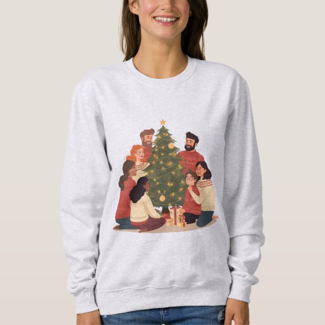 Christmas Family & Friends Cozy Holiday Sweatshirt (Devant)