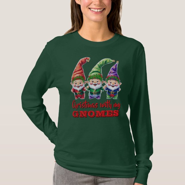 Christmas family gnomes  T-Shirt (Vorderseite)