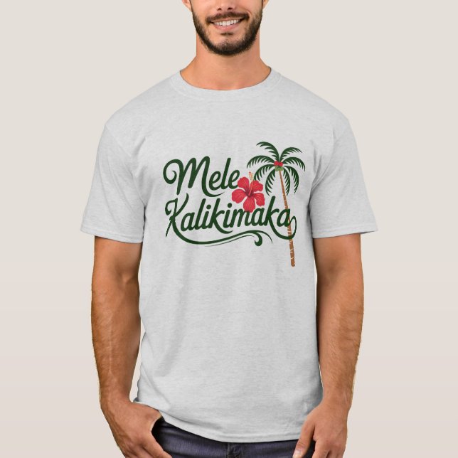 Christmas Family Mele Kalikimaka Hawaii Beach  T-Shirt (Vorderseite)