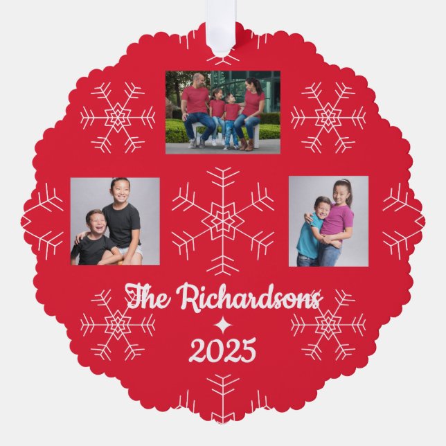 Christmas Family Photo Ornament  Karte (Vorderseite)
