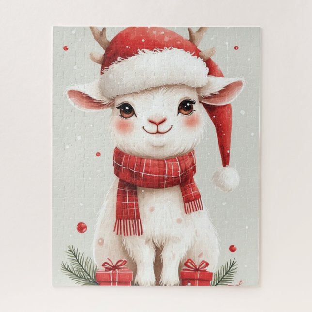 Christmas Farm Animal Cute Goat  (Vertikal)