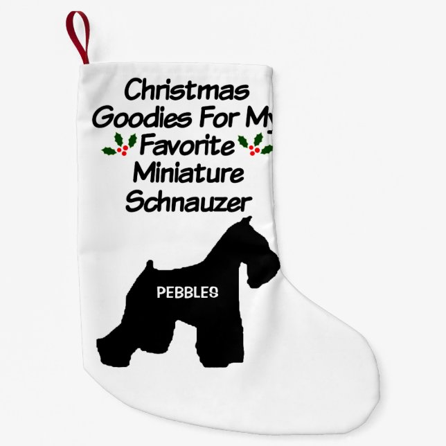 Christmas Favorite Miniature Schnauzer Dog Kleiner Weihnachtsstrumpf (Vorderseite)