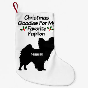 Christmas Favorite Papillon Dog Kleiner Weihnachtsstrumpf