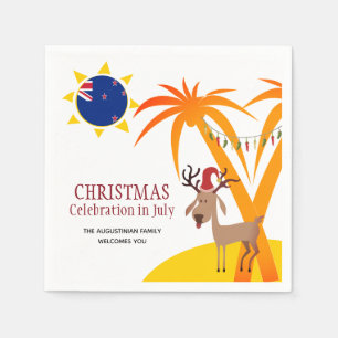 CHRISTMAS FEIERUNG IM JULI - Neuseeland Serviette