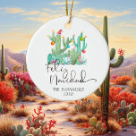 Christmas Feliz Navidad Cactus Watercolor Custom Keramik Ornament<br><div class="desc">Dieses Design entstand durch digitale Kunst, es kann in dem Bereich personalisiert sein, der durch das Ändern des Fotos oder das Hinzufügen eigener Wörter zur Verfügung gestellt oder angepasst wird. Kontaktieren Sie mich unter colorflowcreations@gmail.com , wenn Sie dieses Design für ein anderes Produkt haben möchten. Kaufen Sie meine originale abstrakte...</div>
