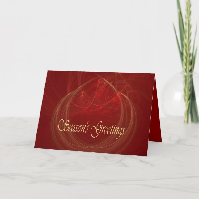 CHRISTMAS FIRE ~ Grüße der Saison Feiertagskarte (Vorderseite)