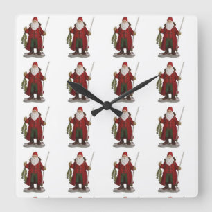 CHRISTMAS "FISCHEREISANTA" SCHLIESSEN QUADRATISCHE WANDUHR