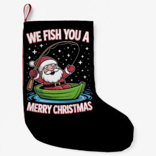 Christmas Fisherman Fishing Funny Cooler Weihnacht Kleiner Weihnachtsstrumpf