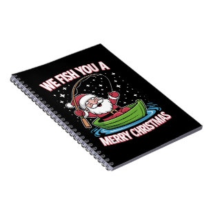 Christmas Fisherman Fishing Funny Cooler Weihnacht Notizblock