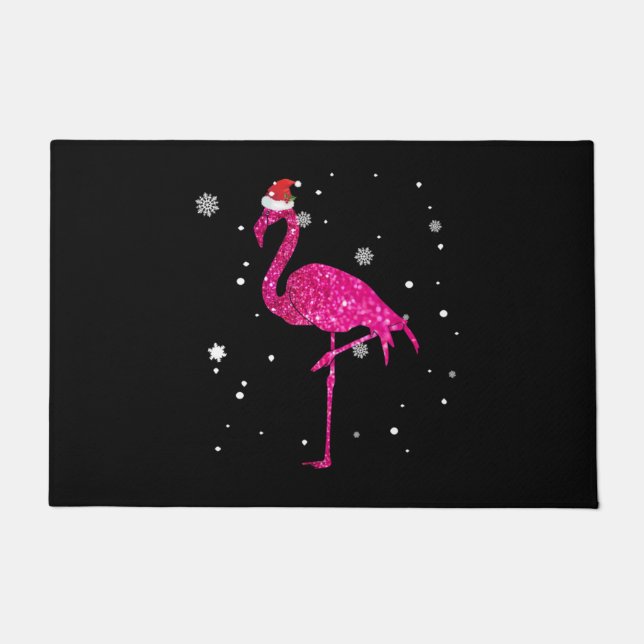 Christmas Flamingo Essential Fußmatte (Vorderseite)