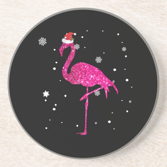 Christmas Flamingo Essential Getränkeuntersetzer (Vorne)
