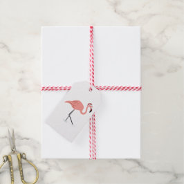 Christmas Flamingo Geschenkanhänger
