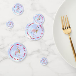 Christmas Flamingo Konfetti