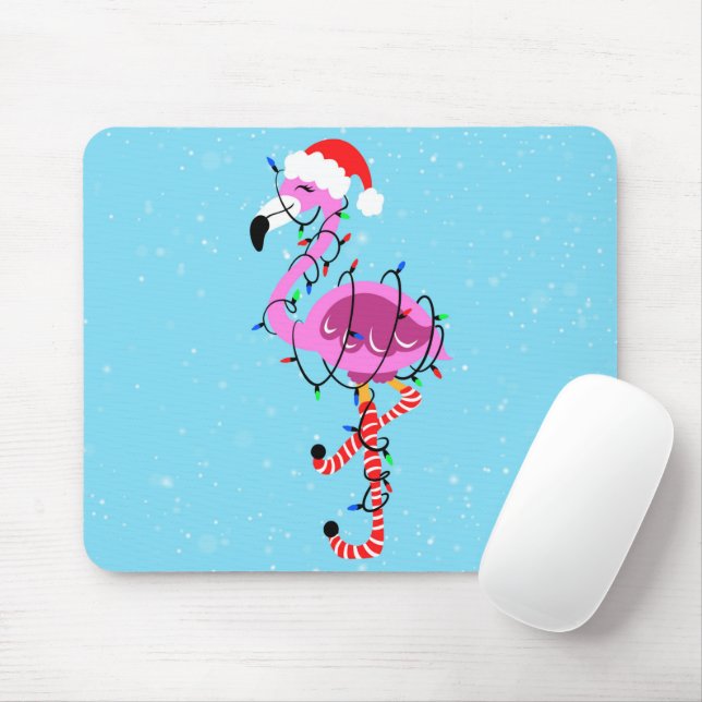 Christmas Flamingo Mousepad (Mit Mouse)