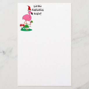 Christmas Flamingo Stationary Briefpapier