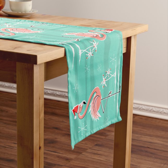 Christmas Flamingo Stripe 16 x 90 Tischläufer (Beispiel)