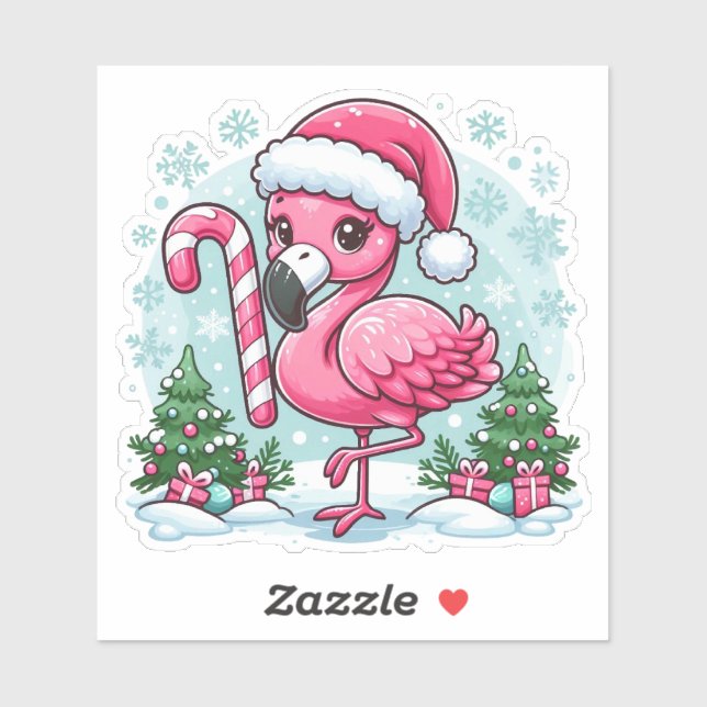 Christmas Flamingo Sublimation-10424 Aufkleber (Blatt)