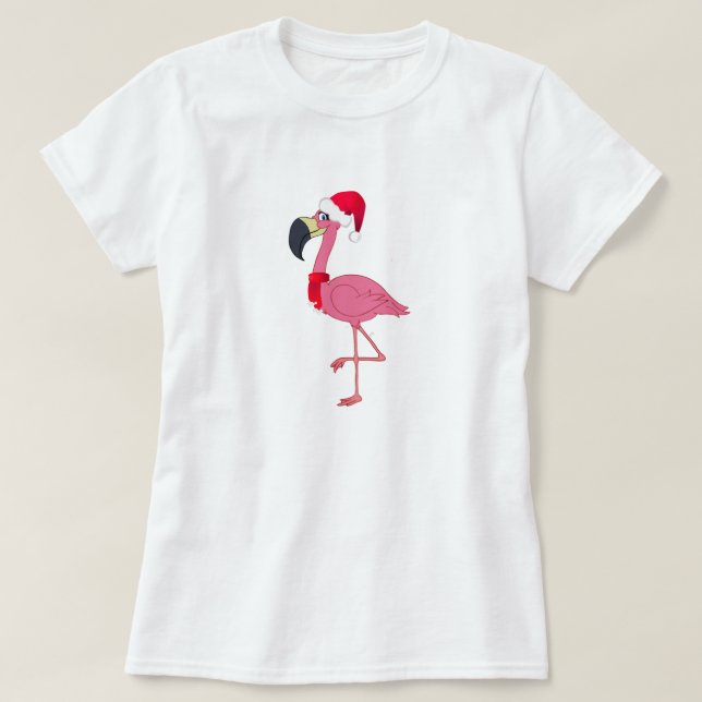 Christmas Flamingo T - Shirt (Design vorne)