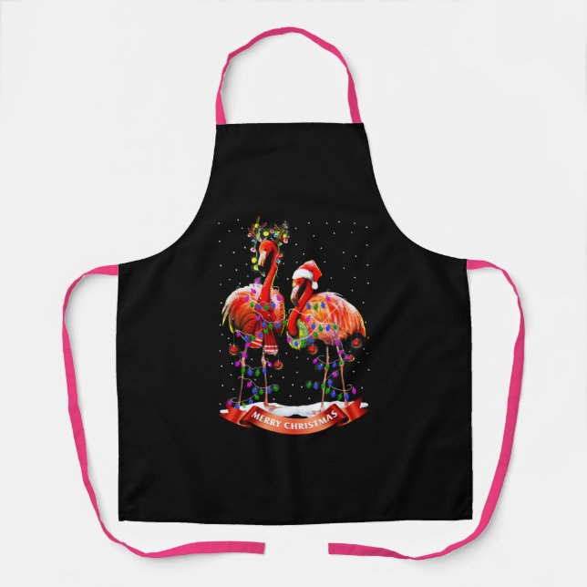 Christmas Flamingos Classic Schürze (Vorderseite)
