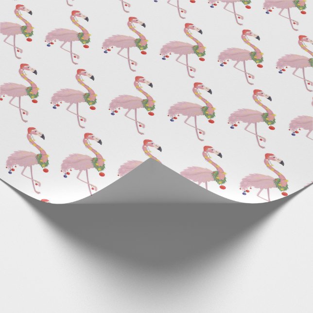 Christmas Flamingos Geschenkpapier (Ecke)